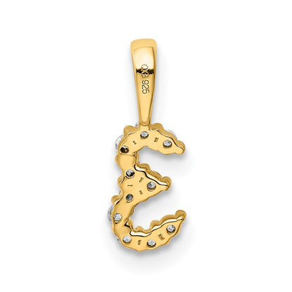 14K Yellow Gold Real Diamond Number 3 Pendant