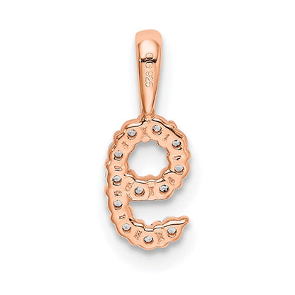 14k Rose Gold Real Diamond Number 9 Pendant