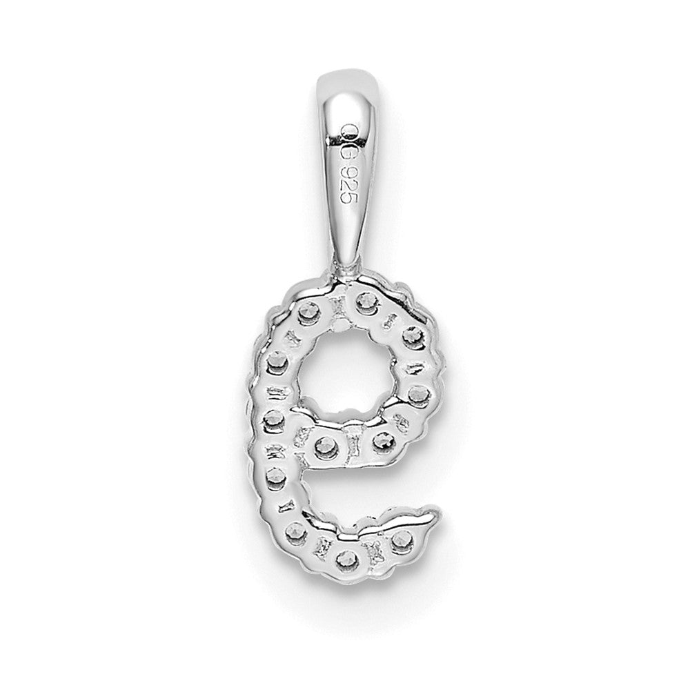14k White Gold Real Diamond Number 9 Pendant