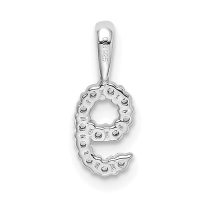 14k White Gold Real Diamond Number 9 Pendant