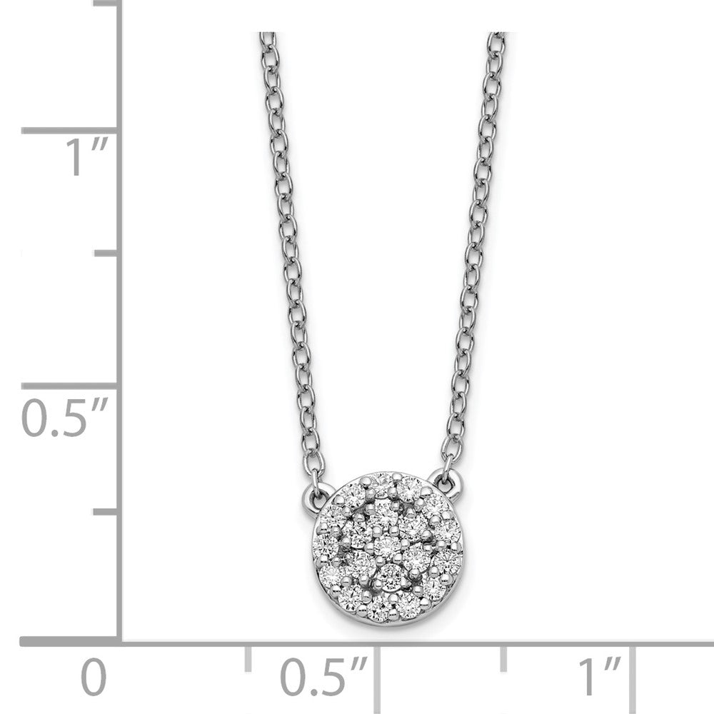 14k White Gold Real Diamond 18in Necklace