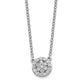 14k White Gold Real Diamond 18in Necklace
