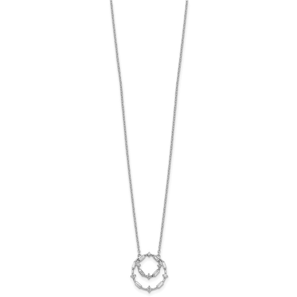 14k White Gold Real Diamond 18in Necklace