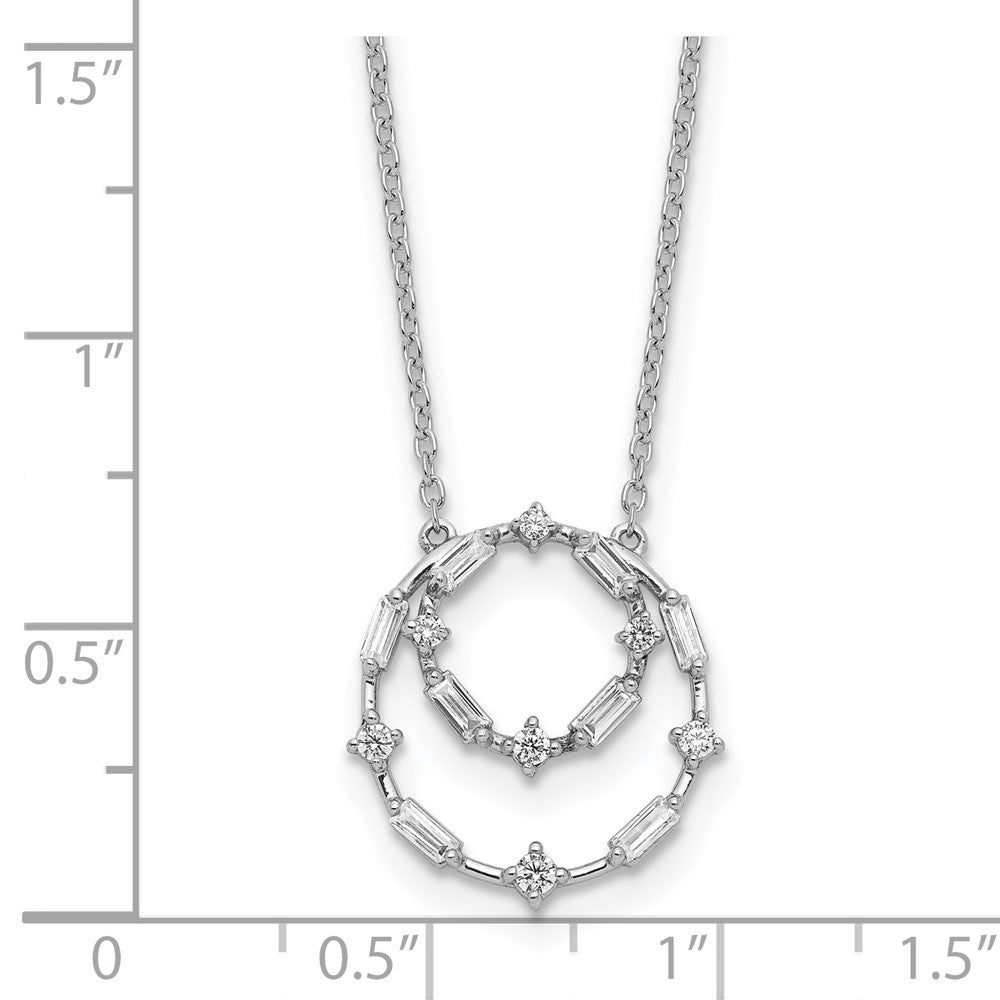 14k White Gold Real Diamond 18in Necklace
