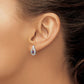 Sterling Silver Rhodium Amethyst Birthstone Vibrant Earrings