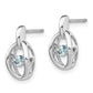 Sterling Silver Rhodium Aquamarine Birthstone Vibrant Earrings