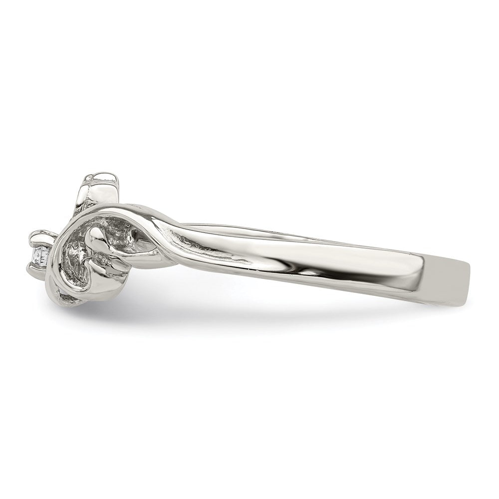 Sterling Silver & 12k Diamond Ring