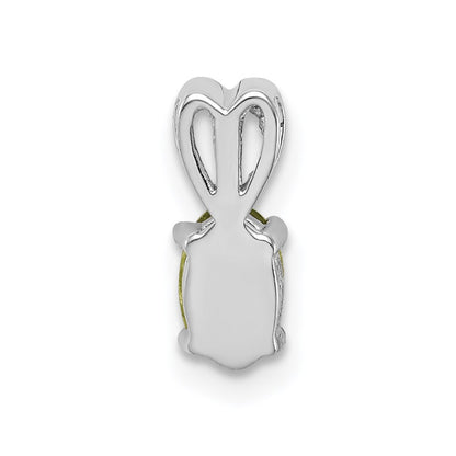 Sterling Silver Rhodium-plated Peridot Pendant