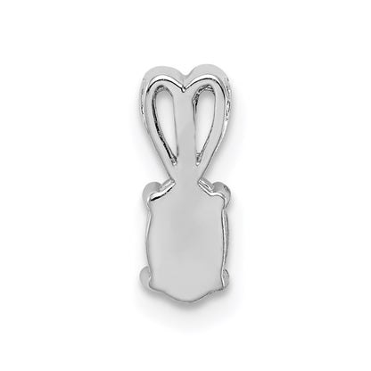 Sterling Silver Rhodium-plated Aquamarine Pendant