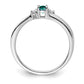 Sterling Silver Rhod-plated Created Alexandrite/Diamond Birthstone Ring