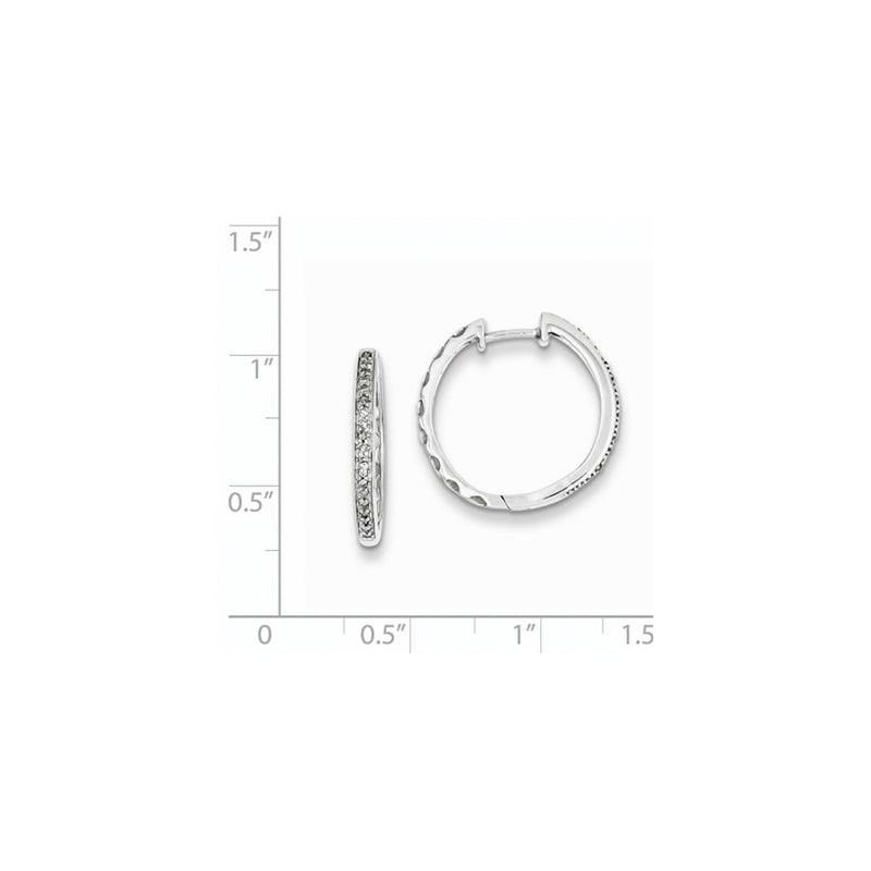 Sterling Silver Rhodium Diamond Earrings