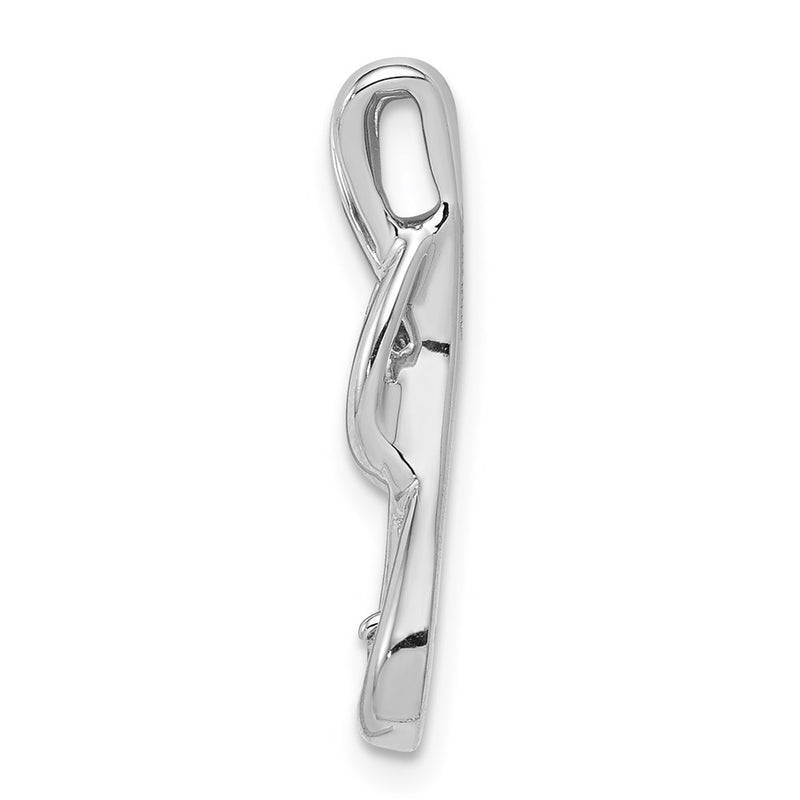 Sterling Silver Rhodium Diamond Pendant