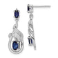 Sterling Silver Rhodium-plated Lab Created Sapphire CZ Post Earrings