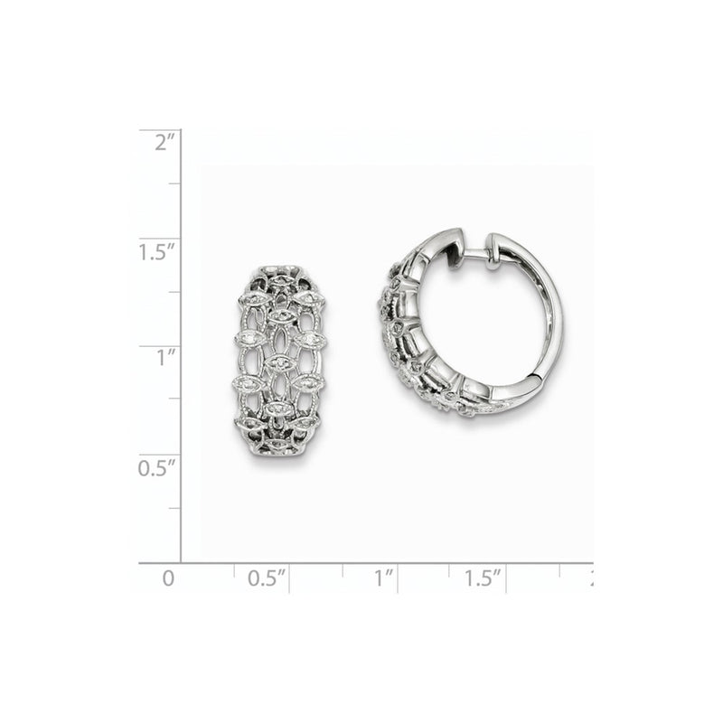 Sterling Silver Diamond Earrings
