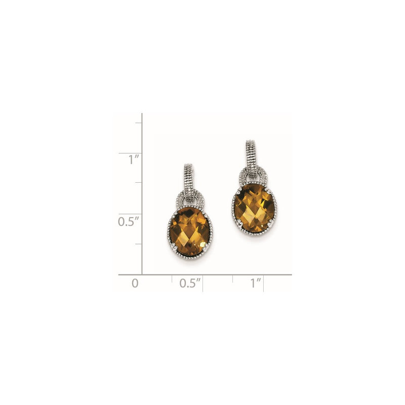Sterling Silver Whiskey Quartz Earrings
