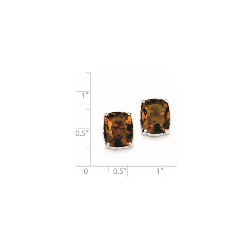 Sterling Silver Whiskey Quartz Earrings