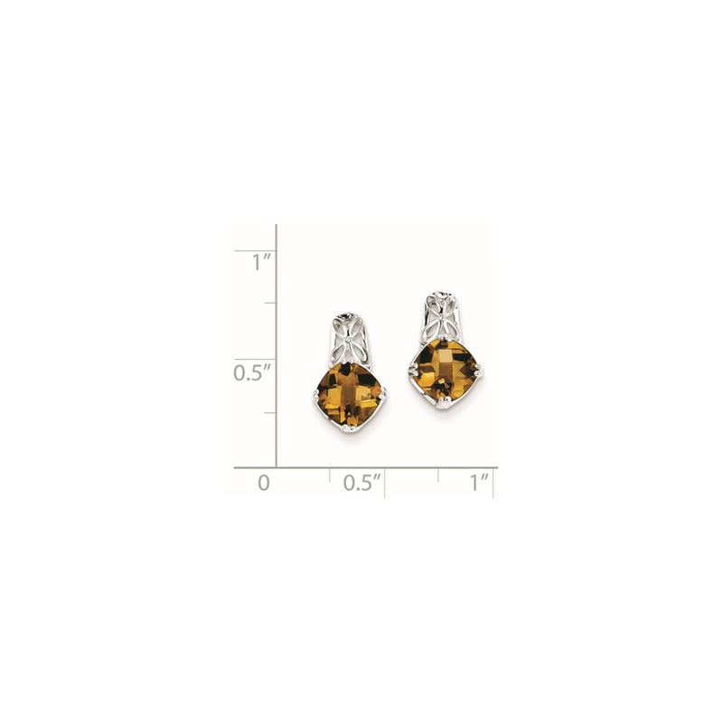 Sterling Silver Whiskey Quartz Earrings