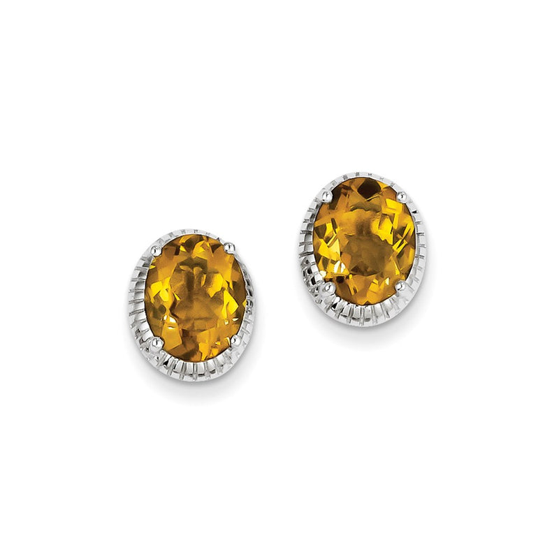 Sterling Silver Whiskey Quartz Earrings