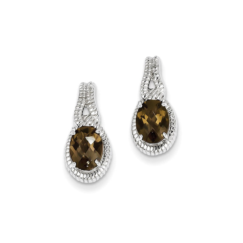 Sterling Silver Smoky Quartz Earrings