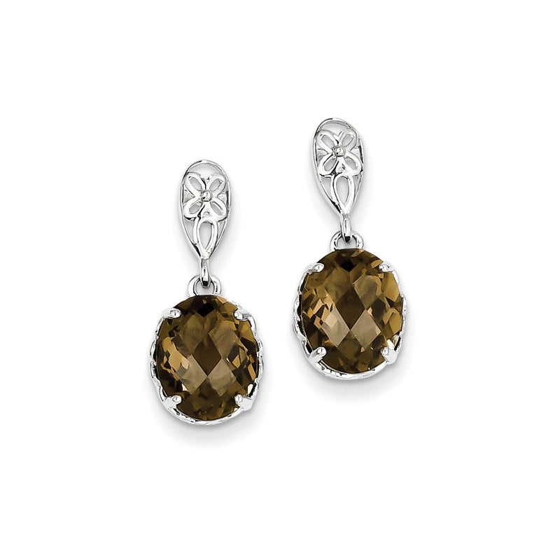 Sterling Silver Smoky Quartz Earrings