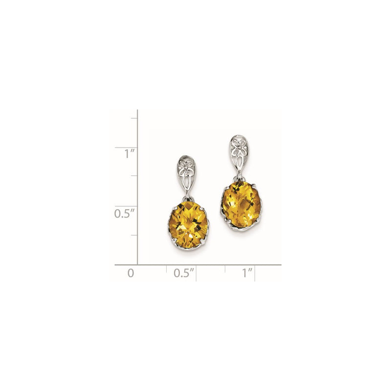 Sterling Silver Whiskey Quartz Earrings