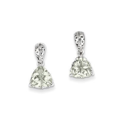Sterling Silver Green Quartz Earrings