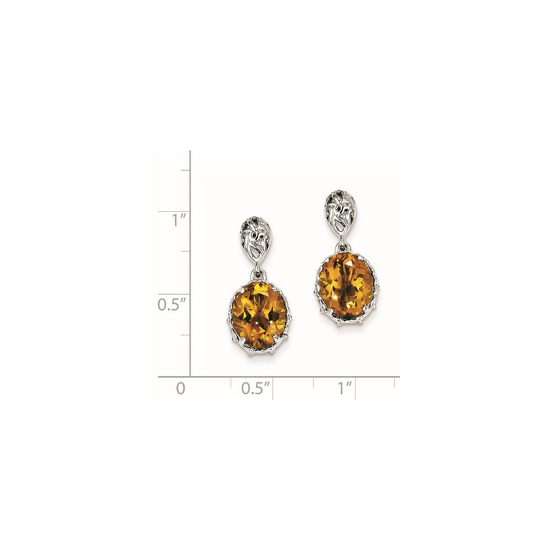 Sterling Silver Whiskey Quartz Earrings