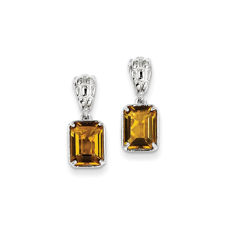 Sterling Silver Whiskey Quartz Earrings