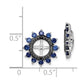 Sterling Silver Rhodium Created Sapphire & Black Sapphire Earring Jacket