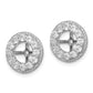 Sterling Silver Rhodium Diamond & White Topaz Earring Jacket
