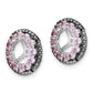 Sterling Silver Rhodium Crted Pink Sapphire & Black Sapphire Earring Jacket