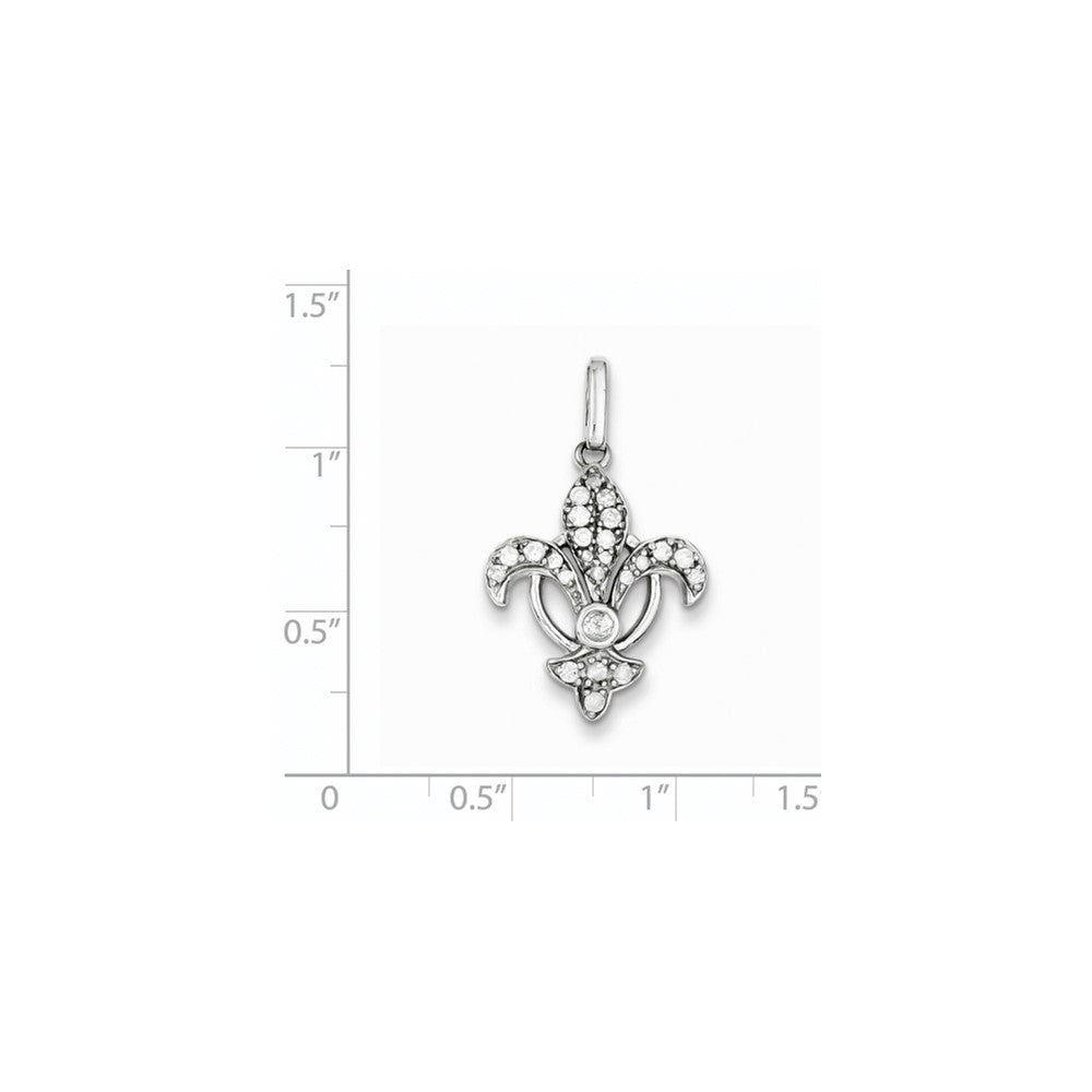 Sterling Silver Diamond Pendant