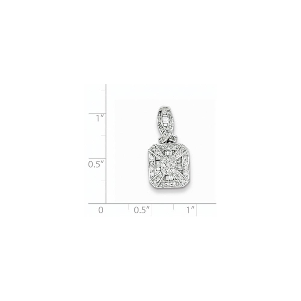 Sterling Silver Diamond Pendant