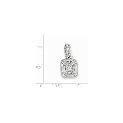 Sterling Silver Diamond Pendant