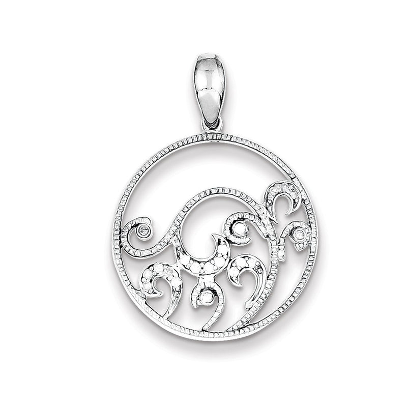 Sterling Silver Diamond Pendant
