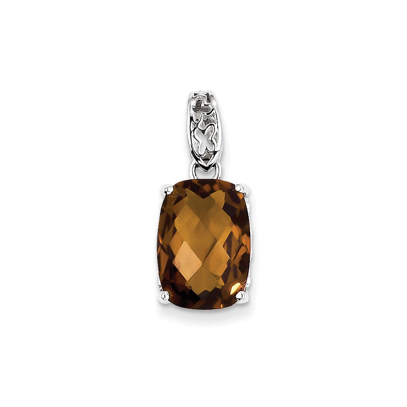 Sterling Silver Whiskey Quartz Pendant