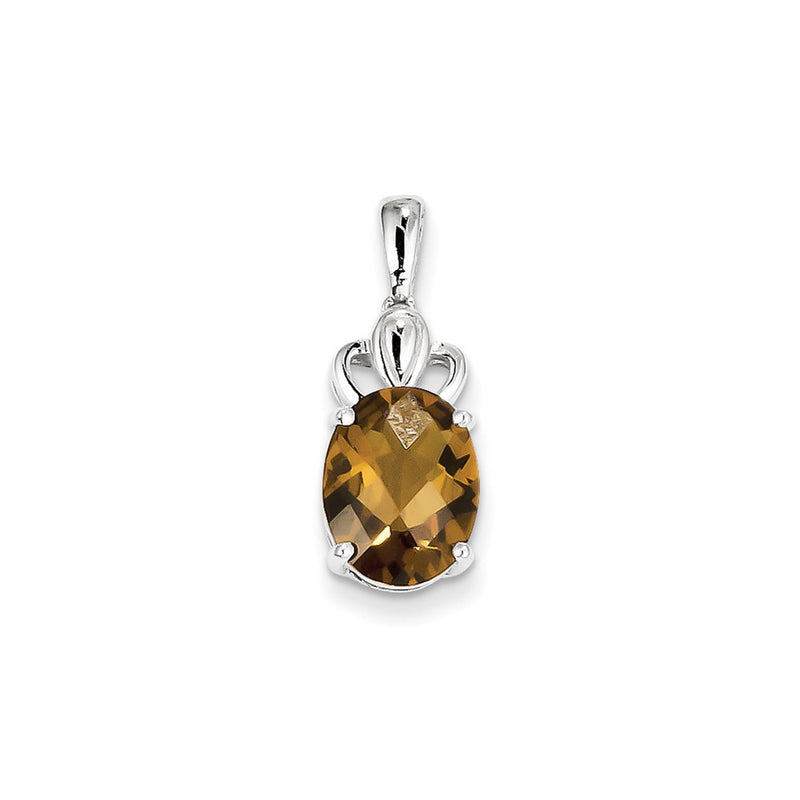 Sterling Silver Whiskey Quartz Pendant