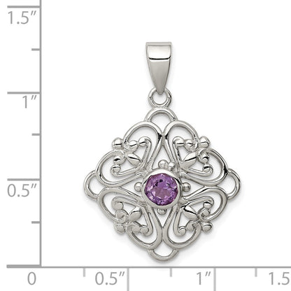 Sterling Silver Amethyst Pendant
