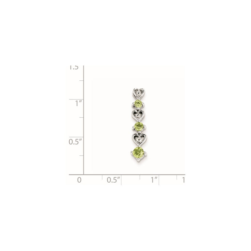 Sterling Silver Peridot Diamond Pendant