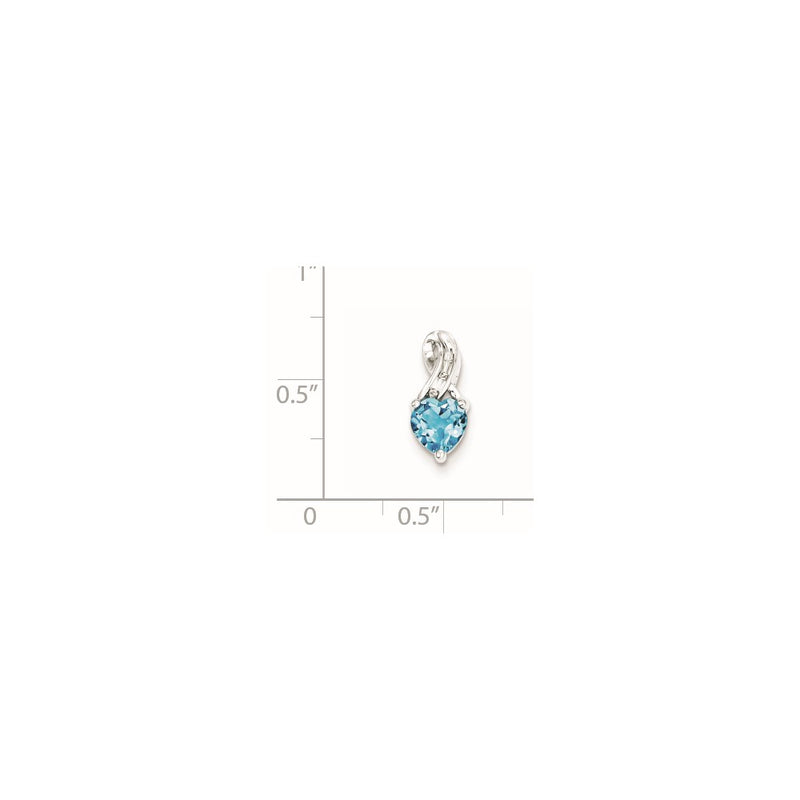 Sterling Silver Rhodium Plated Diamond & Light Swiss BT Pendant