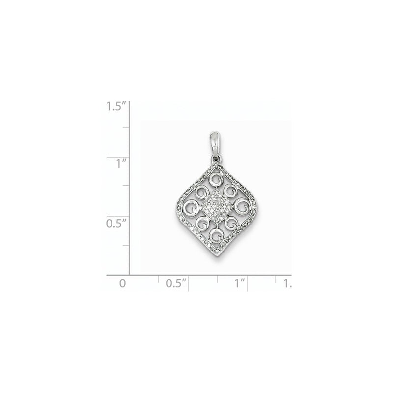 Sterling Silver Diamond Pendant