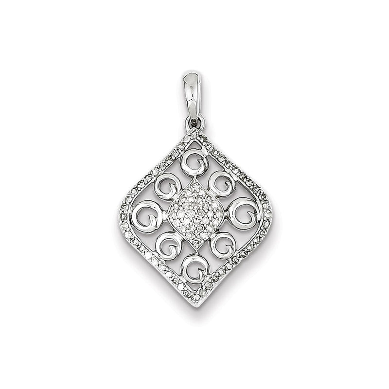 Sterling Silver Diamond Pendant