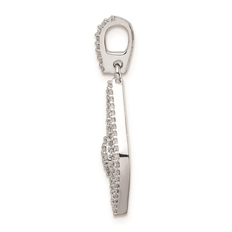 Sterling Silver Rhodium Diamond Fashion Pendant