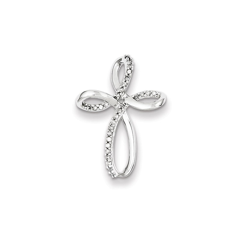 Sterling Silver Diamond Cross Pendant