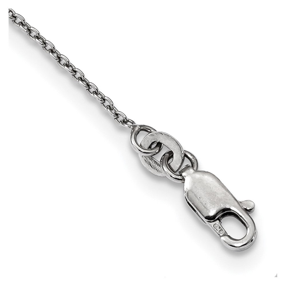 Sterling Silver Blue and White Diamond Pendant