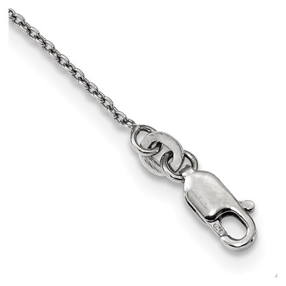 Sterling Silver Blue and White Diamond Pendant