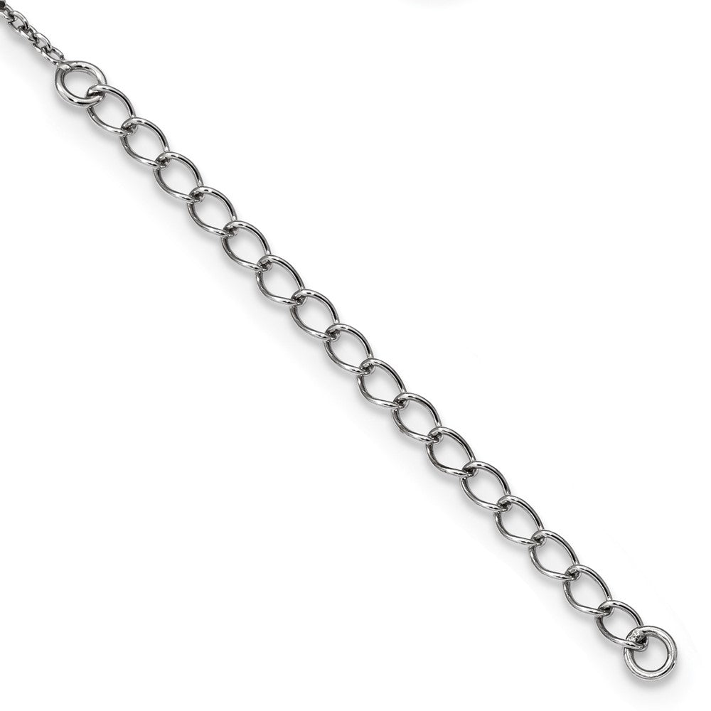 Sterling Silver Blue and White Diamond Pendant