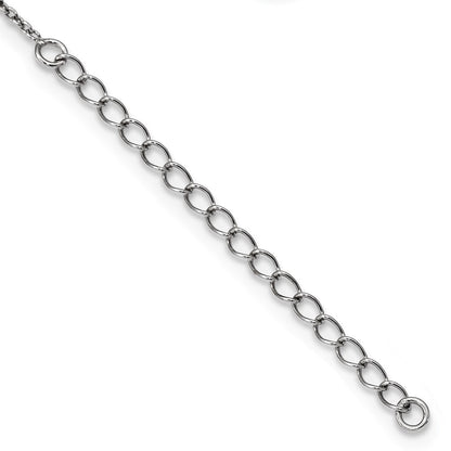 Sterling Silver Blue and White Diamond Pendant