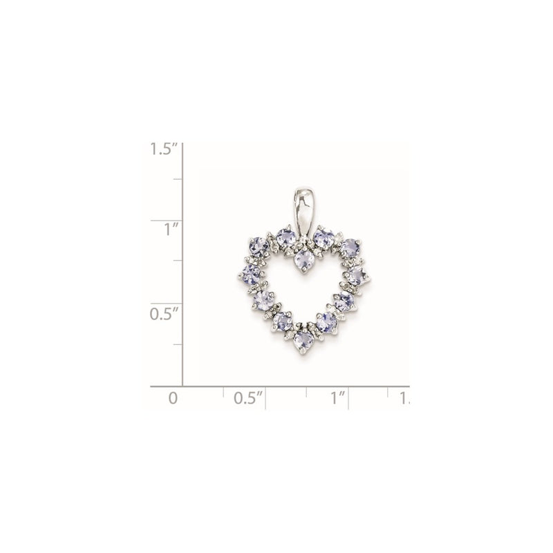Sterling Silver Tanzanite & Diamond Pendant