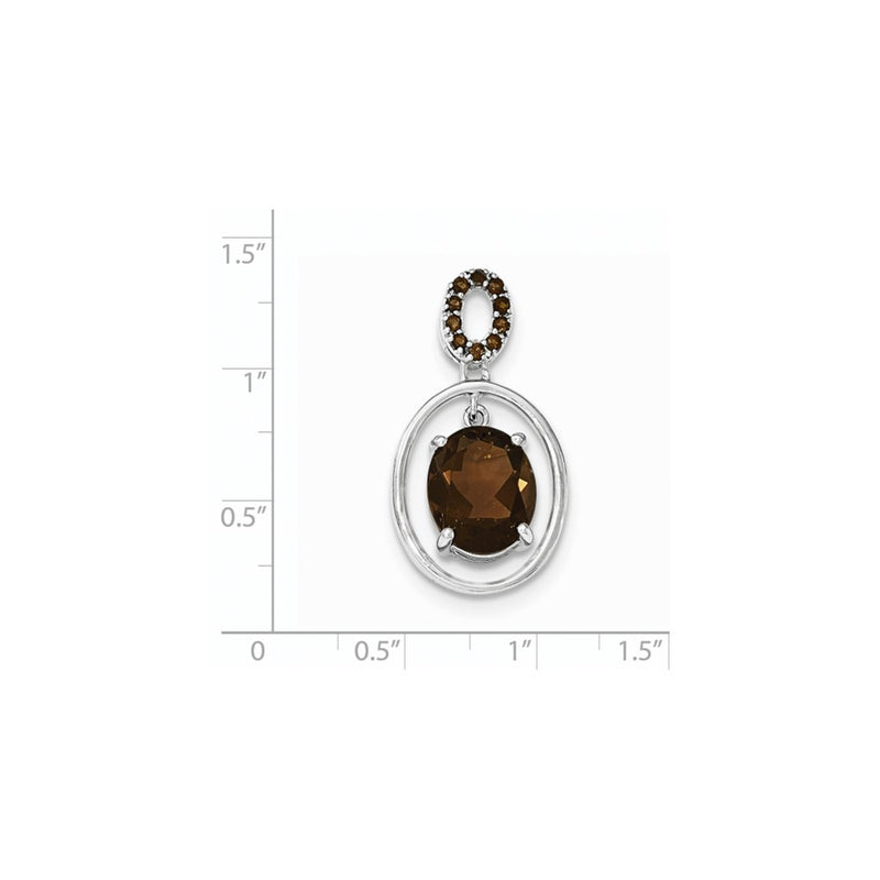 Sterling Silver Smoky Quartz Dangle Pendant